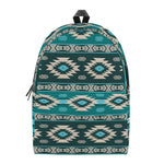 Teal Southwestern Navajo Pattern Print Backpack