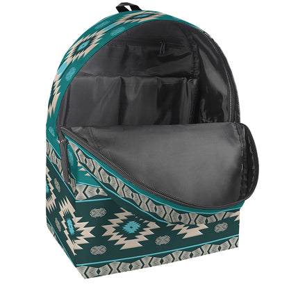 Teal Southwestern Navajo Pattern Print Backpack