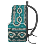 Teal Southwestern Navajo Pattern Print Backpack