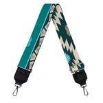 Teal Southwestern Navajo Pattern Print Bag Strap