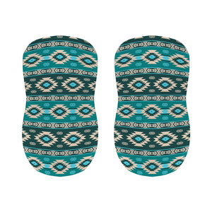 Teal Southwestern Navajo Pattern Print Bar Stool Covers