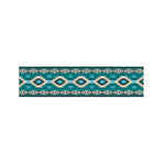 Teal Southwestern Navajo Pattern Print Bed Runner