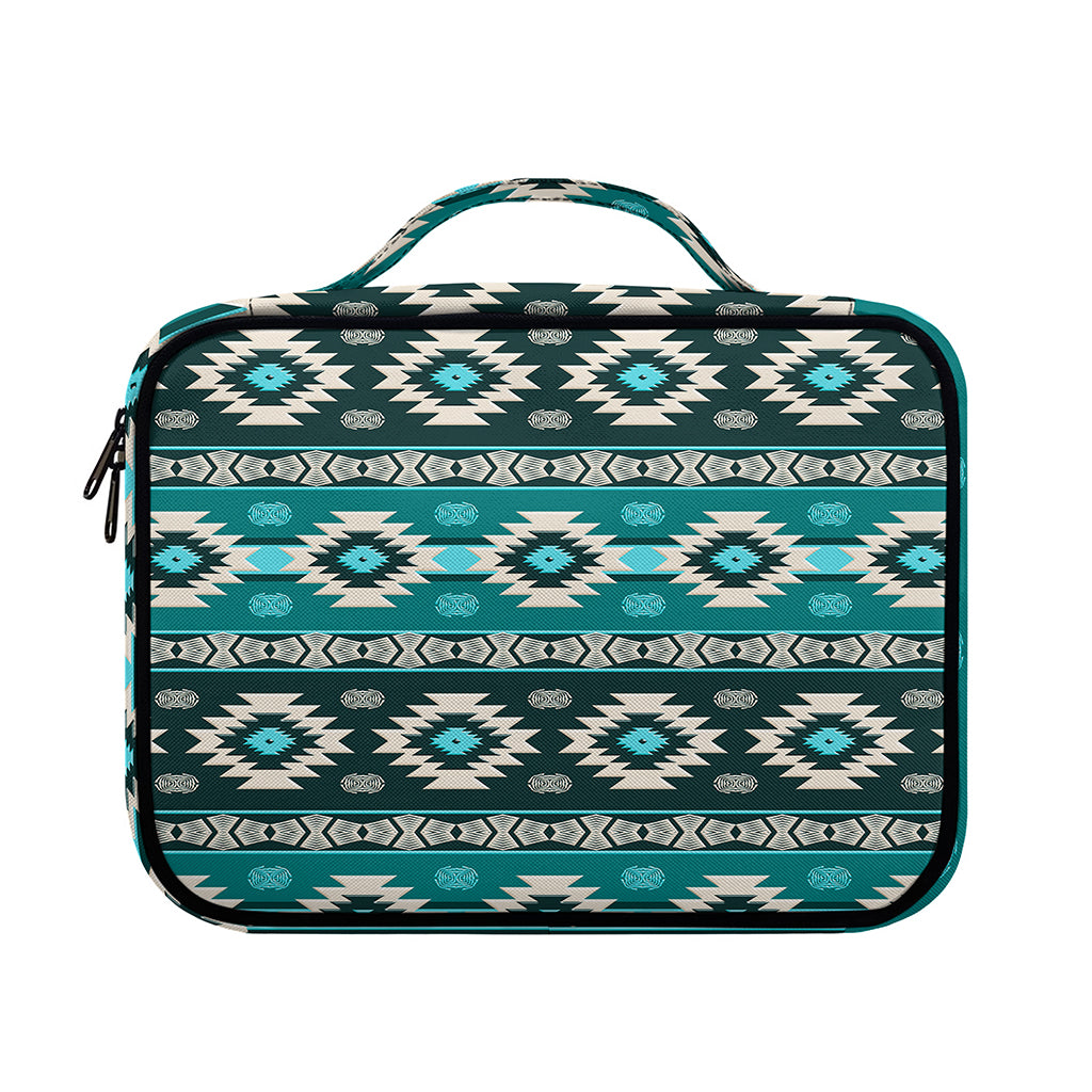 Teal Southwestern Navajo Pattern Print Briefcase Bible Bag