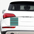 Teal Southwestern Navajo Pattern Print Car Sticker