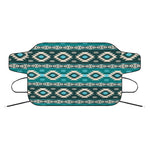 Teal Southwestern Navajo Pattern Print Car Windshield Snow Cover