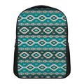 Teal Southwestern Navajo Pattern Print Casual Backpack