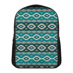 Teal Southwestern Navajo Pattern Print Casual Backpack