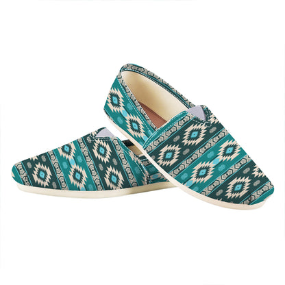 Teal Southwestern Navajo Pattern Print Casual Shoes