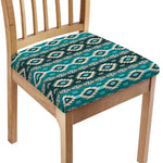 Teal Southwestern Navajo Pattern Print Chair Cushion Cover
