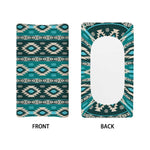 Teal Southwestern Navajo Pattern Print Changing Pad Cover
