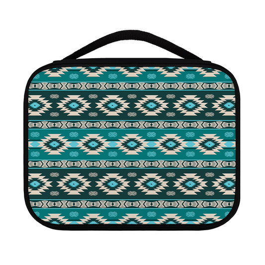 Teal Southwestern Navajo Pattern Print Classic Bible Case
