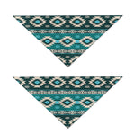 Teal Southwestern Navajo Pattern Print Dog Bandana