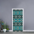 Teal Southwestern Navajo Pattern Print Door Sticker