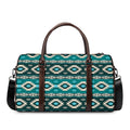 Teal Southwestern Navajo Pattern Print Duffel Bag