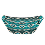 Teal Southwestern Navajo Pattern Print Fanny Pack