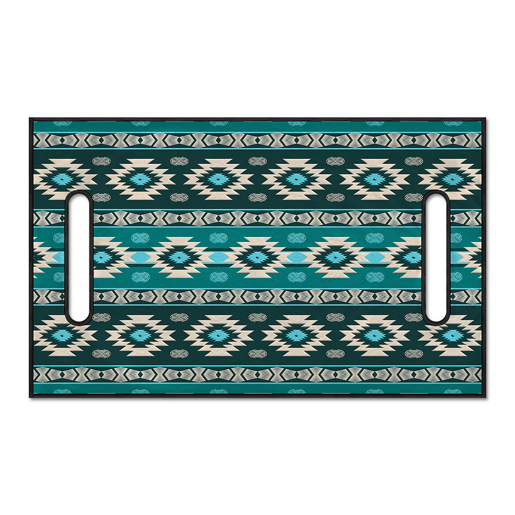 Teal Southwestern Navajo Pattern Print Golf Cart Seat Cover