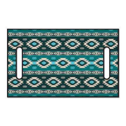 Teal Southwestern Navajo Pattern Print Golf Cart Seat Cover