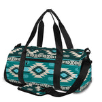 Teal Southwestern Navajo Pattern Print Gym Bag
