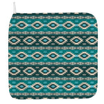 Teal Southwestern Navajo Pattern Print Hand Towel