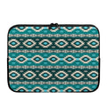 Teal Southwestern Navajo Pattern Print Laptop Sleeve