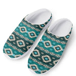 Teal Southwestern Navajo Pattern Print Mesh Casual Shoes