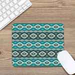 Teal Southwestern Navajo Pattern Print Mouse Pad