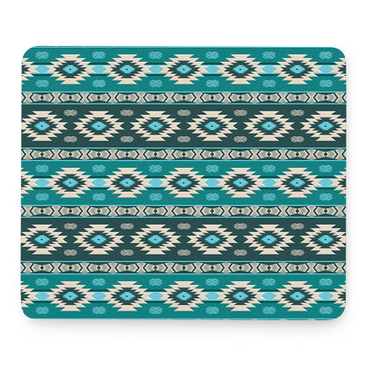 Teal Southwestern Navajo Pattern Print Mouse Pad