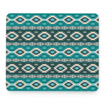Teal Southwestern Navajo Pattern Print Mouse Pad