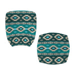 Teal Southwestern Navajo Pattern Print Office Chair Cover