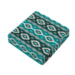 Teal Southwestern Navajo Pattern Print Outdoor Seat Cushion Cover