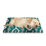 Teal Southwestern Navajo Pattern Print Pet Cooling Mat Cover