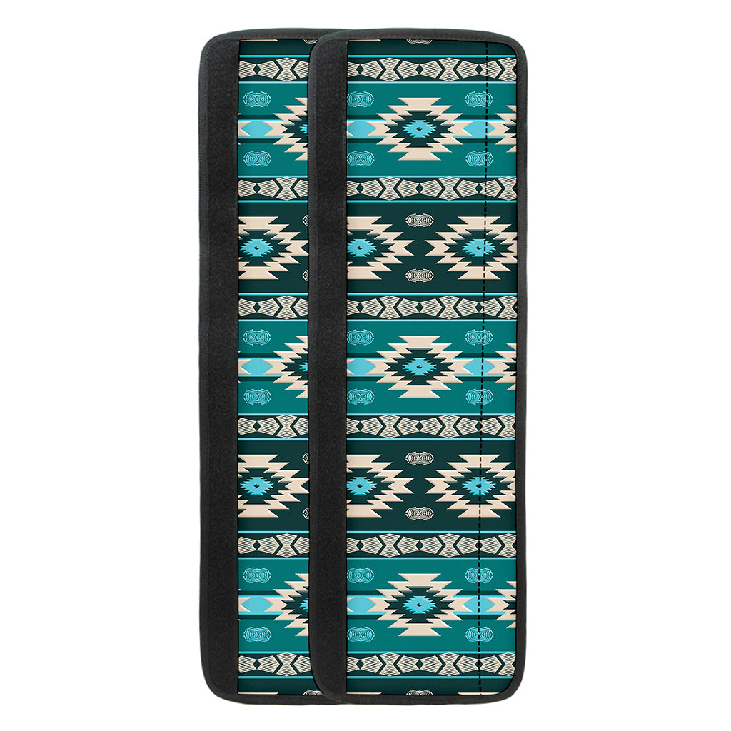 Teal Southwestern Navajo Pattern Print Refrigerator Handle Covers