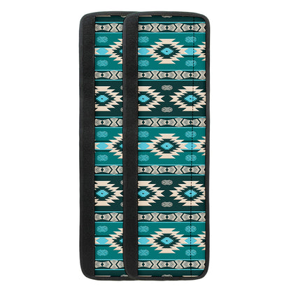 Teal Southwestern Navajo Pattern Print Refrigerator Handle Covers