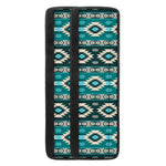 Teal Southwestern Navajo Pattern Print Refrigerator Handle Covers