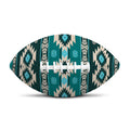 Teal Southwestern Navajo Pattern Print Rugby Ball