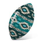 Teal Southwestern Navajo Pattern Print Rugby Ball