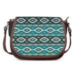 Teal Southwestern Navajo Pattern Print Saddle Bag