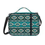 Teal Southwestern Navajo Pattern Print Shoulder Strap Bible Bag