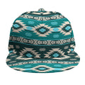 Teal Southwestern Navajo Pattern Print Snapback Cap