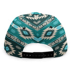Teal Southwestern Navajo Pattern Print Snapback Cap