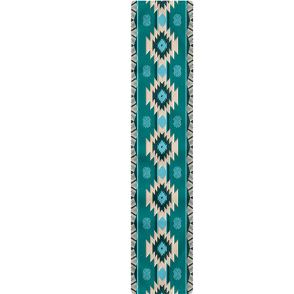 Teal Southwestern Navajo Pattern Print Table Runner