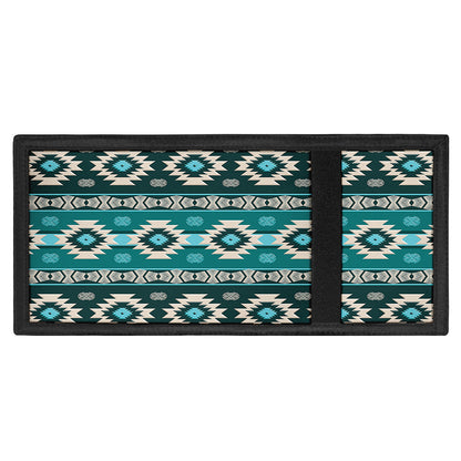 Teal Southwestern Navajo Pattern Print Trifold Wallet