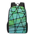 Teal Stained Glass Mosaic Print 17 Inch Backpack