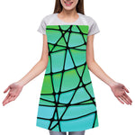 Teal Stained Glass Mosaic Print Adjustable Apron