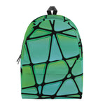 Teal Stained Glass Mosaic Print Backpack