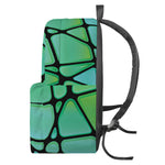 Teal Stained Glass Mosaic Print Backpack