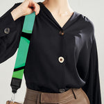 Teal Stained Glass Mosaic Print Bag Strap