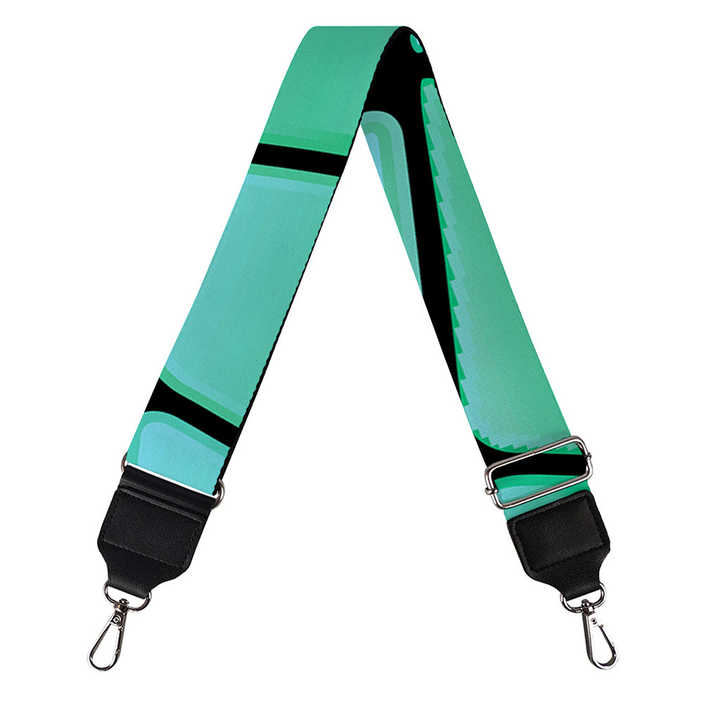 Teal Stained Glass Mosaic Print Bag Strap