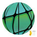 Teal Stained Glass Mosaic Print Basketball