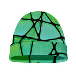 Teal Stained Glass Mosaic Print Beanie